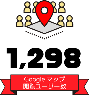 1298 Googleマップ閲覧ユーザー数